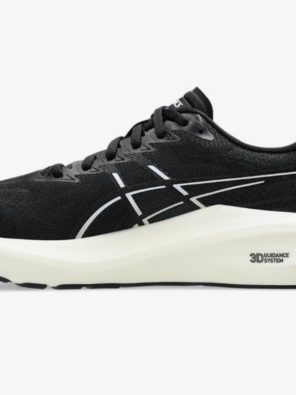 ASICS Black Athletic Running Shoe with White Midsole